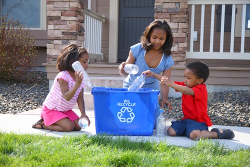 Recycling construction materials during waste clearance