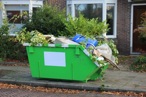 Medium van loaded with garden waste in a suburban Woodgreen street